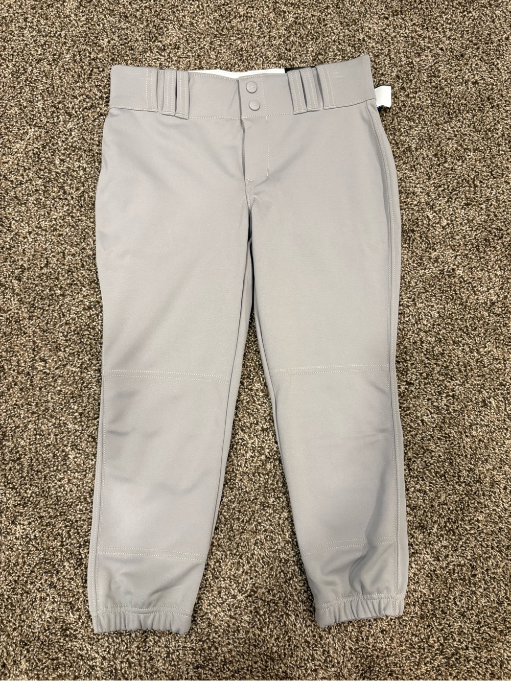 Girl’s Light Gray Athletic Softball Pants